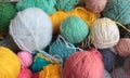 Collection of multi-colored threads for needlework