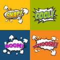 Collection multicolored comic sound Effects Royalty Free Stock Photo
