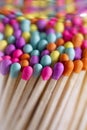 Collection of multicolored matches with reflection Royalty Free Stock Photo