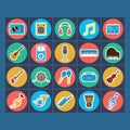 collection of music icon. Vector illustration decorative design Royalty Free Stock Photo