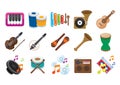 collection of musical instruments. Vector illustration decorative design Royalty Free Stock Photo