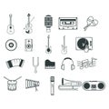 collection of musical instruments. Vector illustration decorative design