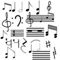 Collection of musical symbols