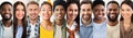 Collection of mutiracial group of different people portraits Royalty Free Stock Photo