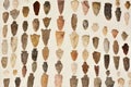 Collection of Native American Arrowheads Royalty Free Stock Photo