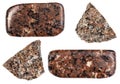 Various Urtite stones isolated on white Royalty Free Stock Photo