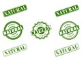 Collection of Natural Rubber Stamps and Seals Royalty Free Stock Photo