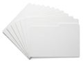 Collection of neatly stacked white file folders Royalty Free Stock Photo
