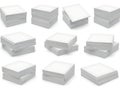 Collection of neatly stacked white paper sheets Royalty Free Stock Photo