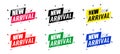 Collection of new arrivals text vector eps Royalty Free Stock Photo