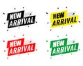 Collection of new arrivals text vector eps