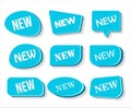 Collection of NEW feature or product badge flat icon for apps and websites