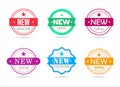 Collection of NEW feature or product badge flat icon for apps and websites
