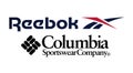 Collection of new popular sportswear manufactures logos: Reebok and Columbia