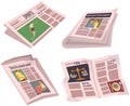 Collection of newspapers on various topics. Paper publications, articles about fresh news