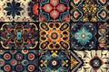 Collection of nine colorful seamless vector patterns for versatile design projects Royalty Free Stock Photo