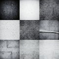 Grunge Textures Collage Black and White Royalty Free Stock Photo