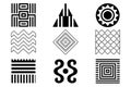 Geometric patterns and symbols abstract Royalty Free Stock Photo