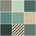 Collection of nine seamless patterns Royalty Free Stock Photo
