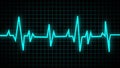 Collection of normal and abnormal ECGs. Vector of an electrocardiogram, ecg, or medical icon. A heartbeat graph Royalty Free Stock Photo