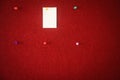 Collection of note papers pinned on a red board ready for filling in quotes. Royalty Free Stock Photo