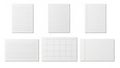 Collection of notebook paper templates isolated on white background Royalty Free Stock Photo