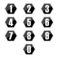 Collection of numbers set buttons isolated on white background Royalty Free Stock Photo