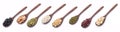 Collection of nuts, seeds in wooden spoon Royalty Free Stock Photo