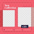 Collection and offer of new fashions in social media post. Can be used for website ads, landing page, media brochure, business