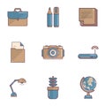 collection of office icons. Vector illustration decorative design