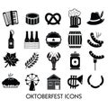 Collection of oktoberfest icons. Vector illustration decorative design Royalty Free Stock Photo