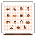 collection of oktoberfest icons. Vector illustration decorative design Royalty Free Stock Photo