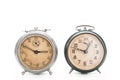 Collection of old alarm clocks