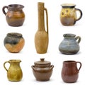 Collection of old ceramic vases