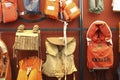 Collection of old life jackets