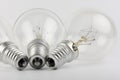 Collection of old light bulbs Royalty Free Stock Photo
