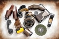 a collection of old photo films Royalty Free Stock Photo