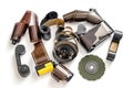 a collection of old photo films Royalty Free Stock Photo