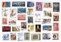 Collection of old postage stamps of Greece.