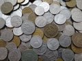 Collection of old Russian coins: coins background Royalty Free Stock Photo