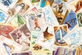 Collection of old stamps Royalty Free Stock Photo