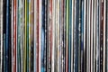 Collection of old vinyl records Royalty Free Stock Photo