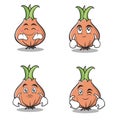 Collection onion character cartoon set