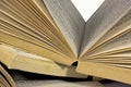 Collection of Open Old Paperback Books Royalty Free Stock Photo