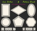 Collection of Openwork White Lace pattern brush and diversified lacy napkins, doilies and tracery elements