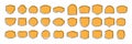 Collection of Orange Blank Badges and Emblems Royalty Free Stock Photo