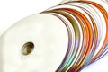 Collection of Orange and White Compact Discs Royalty Free Stock Photo