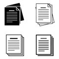 Collection of organized document stacks Royalty Free Stock Photo