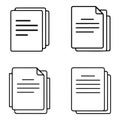 Collection of organized document stacks Royalty Free Stock Photo
