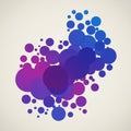 A collection of overlapping circles in varying shades of blue, purple, and magenta. The Royalty Free Stock Photo
